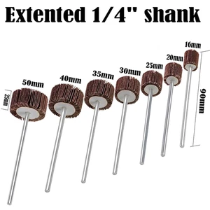 14 Pcs 90Mm Extra Long Flap Wheels Sander Extended 1/4 Shank Abrasive Wheel - Picture 1 of 6