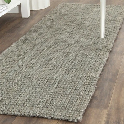 SAFAVIEH Natural Fiber Collection Runner Rug - 2'3 x 13', Green & Grey, - Image 1 of 2