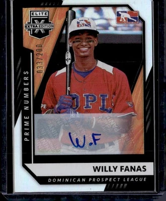 2021 Panini Elite Extra #188 Willy Fanas Prime Numbers A Signatures - Image 1 of 2