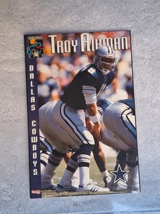 Troy Aikman Costacos Brothers 4x6 Händler Promo Poster Karte Dallas Cowboys - Bild 1 von 2