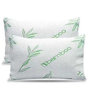 Elif Bamboo Pillows Adjustable Shredded Memory Foam Bed Pillows King or Queen - Picture 1 of 5