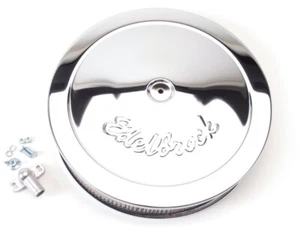 Edelbrock Pro-Flo Chrome 14" Round Air Cleaner w/ 3" Paper Element (Deep Flange) - Picture 1 of 10