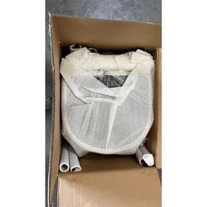 Pre-Owned Dining Chairs Set of 2 Upholstered PU Leather with Back Kitchen White - Picture 1 of 5