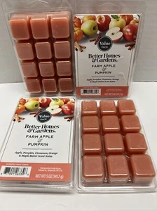 4 Better Homes And Gardens Scented Wax Cube Fall Farm Apple Pumpkin 5 oz New - Picture 1 of 1