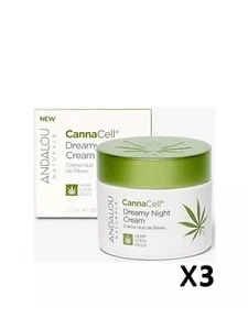 3 x Andalou Naturals Canna Cell Dreamy Night Cream 50g - Made In Australia NEW - Picture 1 of 4