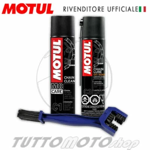 KIT PULIZIA LUBRIFICAZIONE GRASSO CATENA MOTO MOTUL CHAIN LUBE OFF ROAD KTM TM - Foto 1 di 7
