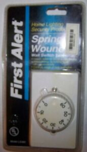First Alert Spring Wound Wall Switch Timer Model LS360 Controls Lighting