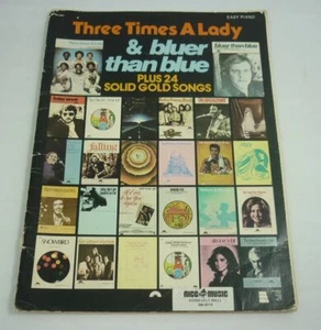 Three Times a Lady and Bluer than Blue Easy Piano Song Book Sheet Music 23D093 - Imagen 1 de 6