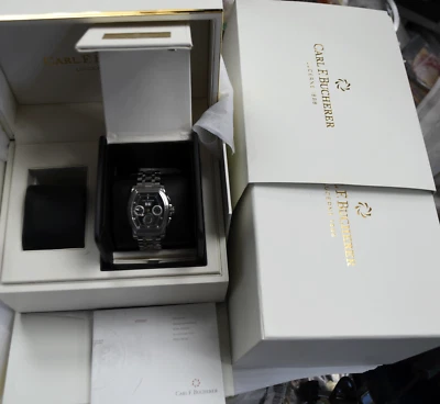 Мужской хронограф Carl F Bucherer Power Reserve дата Patravi 39 мм с коробкой бумаг - Изображение 1 из 4