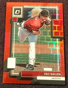 2022 Donruss Optic FOTL Red Pandora /99 Zac Gallen Prizm #104 Arizona