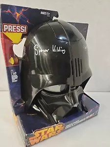 Máscara de cambio de voz de Darth Vader Spencer Wilding autografiada Star Wars Rouge 1 - Imagen 1 de 9
