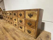 Antique Vintage Apothecary Bank of Drawers 24 Drawers