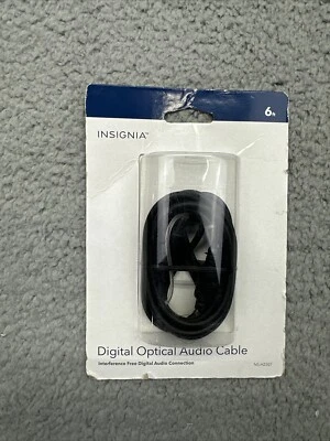 Cable de audio óptico digital Insignia 6 pies compatible con NS-HZ507 envolvente 5,1 y 7,1 Foto 1 de 2
