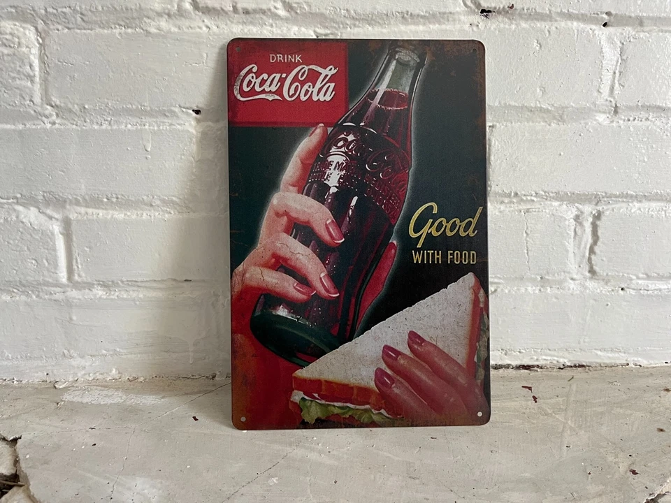 Coca Cola Vintage Style Tin Metal Bar Sign Poster Man Cave Collectible New - Image 1 of 1