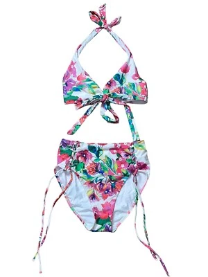 Bikini Matthew Williamson Floral Tropical 8 Top 10 Parte Inferior 2 Piezas Traje de Baño Foto 1 de 4