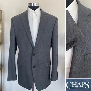 Chaps Ralph Lauren Mens Two Button Blazer Tweed Sport Coat Jacket Size 46L - Picture 1 of 10