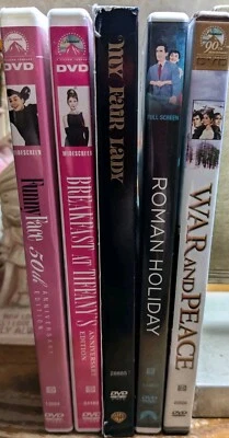 Audrey Hepburn (DVD LOT) Funny Face, My Fair Lady, Roman Holiday, War & Peace +1 - Image 1 of 4