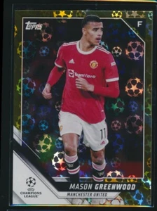 Mason Greenwood 2021-22 Topps UEFA Champions League  #198 /50 Gold Starball Foil - Picture 1 of 2