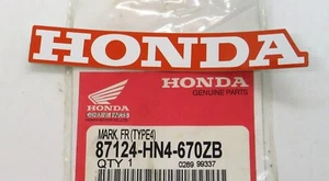 87124-HN4-670ZB Honda Front Fender Mark Decal for TRX350 FourTrax Rancher - Picture 1 of 1