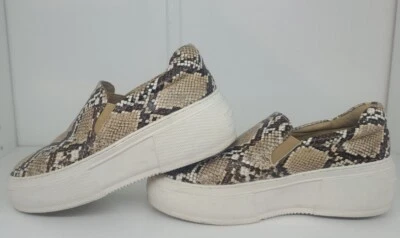 JSlides Women's HEIDI Slip-On Round toe Platform Sneaker BEIGE/BLK size 6 - Image 1 of 4