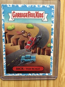 2017 Topps Garbage Pail Kids Adam-Geddon Rick-Ter Scale BLUE Border 44/99