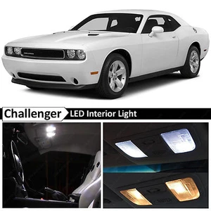Kit de equipamiento de reemplazo de luces LED interiores blancas para Dodge Challenger 2008-2014 - Imagen 1 de 12