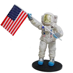 APOLLO FIRST MOON LANDING ACTION FIGURES COLLECTION MODEL ASTRONAUTS US FLAG - Picture 1 of 4