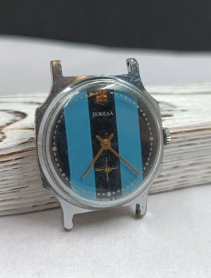 Vintage Soviet mechanical mens wristwatch USSR Zim Pobada 2603 16stones not work - Image 1 of 4