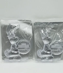 2 Vintage 1992 Energizer Bunny Skier Limited Edition Clear Christmas Ornaments - Picture 1 of 3