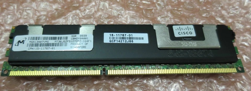 New Original Cisco / Smart Modular 15-11767-01 PC3-10600R DDR3 ECC Server Memory - Image 1 of 1