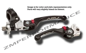 YAMAHA YZ450F 250F ASV F4 SERIES SHORTY BLACK BRAKE AND CLUTCH LEVERS PAIR PACK - Picture 1 of 1