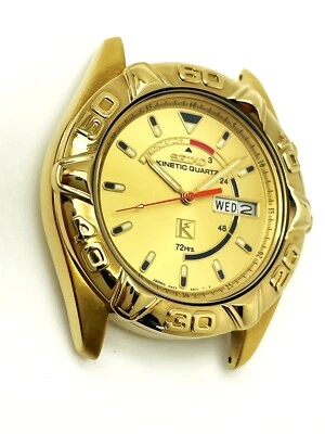 WATCH PARTS SEIKO MEN'S 5M23-6A99 NOT-WORKING KINETIC ANALOG WATCH  SHF032 - Image 1 of 4