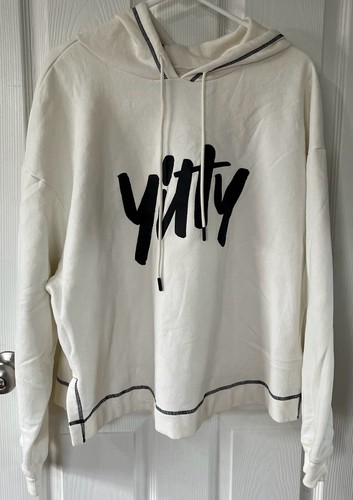 OFF WHITE Felpa con cappuccio Yitty donna Major Label manica lunga EP taglia 2X