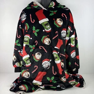 Rick & Morty Licensed Oversized Dressing Gown Mens XL Black/Red 90/91 - Picture 1 of 5