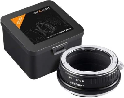 K&F Concept Manual Lens Adapter for Pentax K PK Mount Lens to Canon EOS R Camera - Image 1 of 4