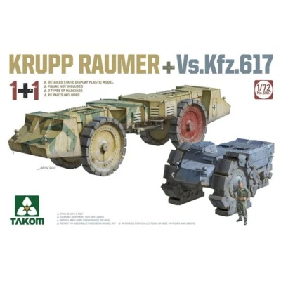 Takom 05007 - KRUPP RAUMER + VSKFZ.617 - Kit Di Plastica In Scala 1/72 T48 - Immagine 1 di 4