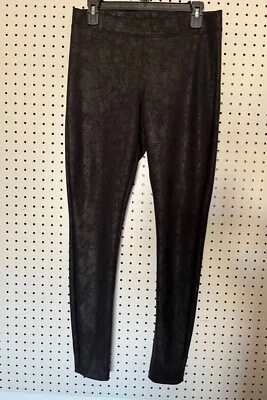 Leggings Express de cuero sintético piel de serpiente negros - medianos  Foto 1 de 4