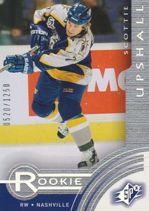2001-02 SPx Hockey Rookie Redemption #R17 Scottie Upshall