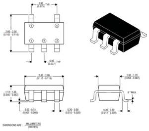 2 pezzi LM321 Amplificatore operazionale SOT23-5 1MHz SMD code A63A - Picture 1 of 1