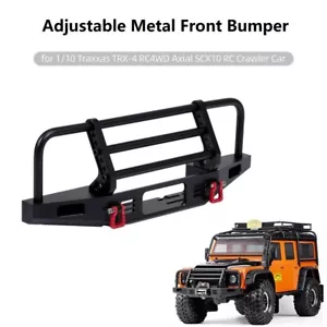 Adjustable Metal Front Bumper for TRX-4 AXIAL SCX10 II Redcat Gen8 Tamiya CC01 - Picture 1 of 10