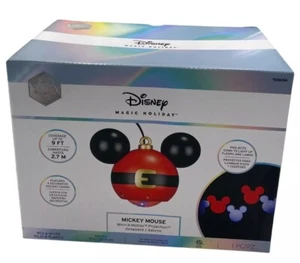 Disney Magic Holiday Mickey Mouse Whirl-a-Motion Hanging Projection Ornament NIB - Picture 1 of 4