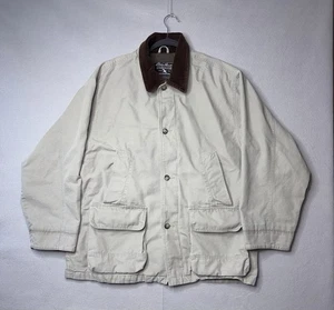 Eddie Bauer Jacke Herren Large hellbraun beige Chore Coat Barn Field Cordkragen - Bild 1 von 12