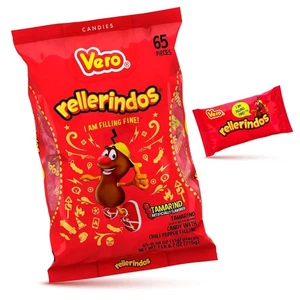 Vero Rellerindos Tamarind Flavor Hard Candy (65 Units) - Authentic Mexican Candy - Picture 1 of 5
