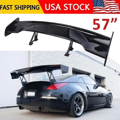 Glossy Black 57"Rear Spoiler Wing Truck GT-Style For Nissan 370Z 350Z Coupe - Изображение 1 из 4