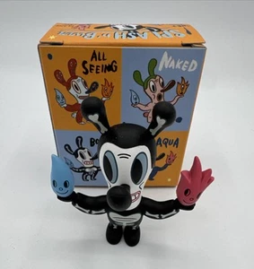 Gary Baseman Vinyl Figur Fire Water Bunny Bones Dia De Los Muertos Dead mit Box - Bild 1 von 3