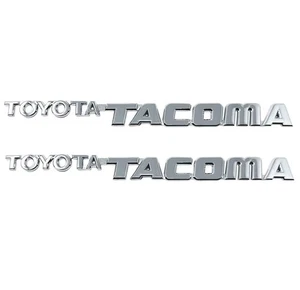 Toyota Tacoma Emblems Badge Logo Letter Front Door (2 Pieces) - Premium Adhesive - Picture 1 of 6