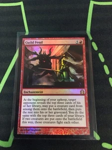 MTG Magic The Gathering Guild Feud Foil Red Enchantment Ravnica Commander - Picture 1 of 1