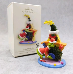 The Grinch Hallmark Andenken Weihnachtsschmuck He's a Mean One Dr. Seuss - Bild 1 von 9