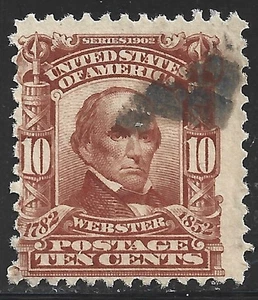United States, Scott #307, 10c Webster, Used - Picture 1 of 1