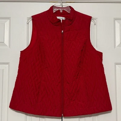 Chaleco acolchado Croft and Barrow para mujer, rojo, 1X Foto 1 de 4